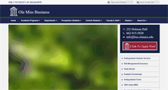 Desktop Screenshot of olemissbusiness.com